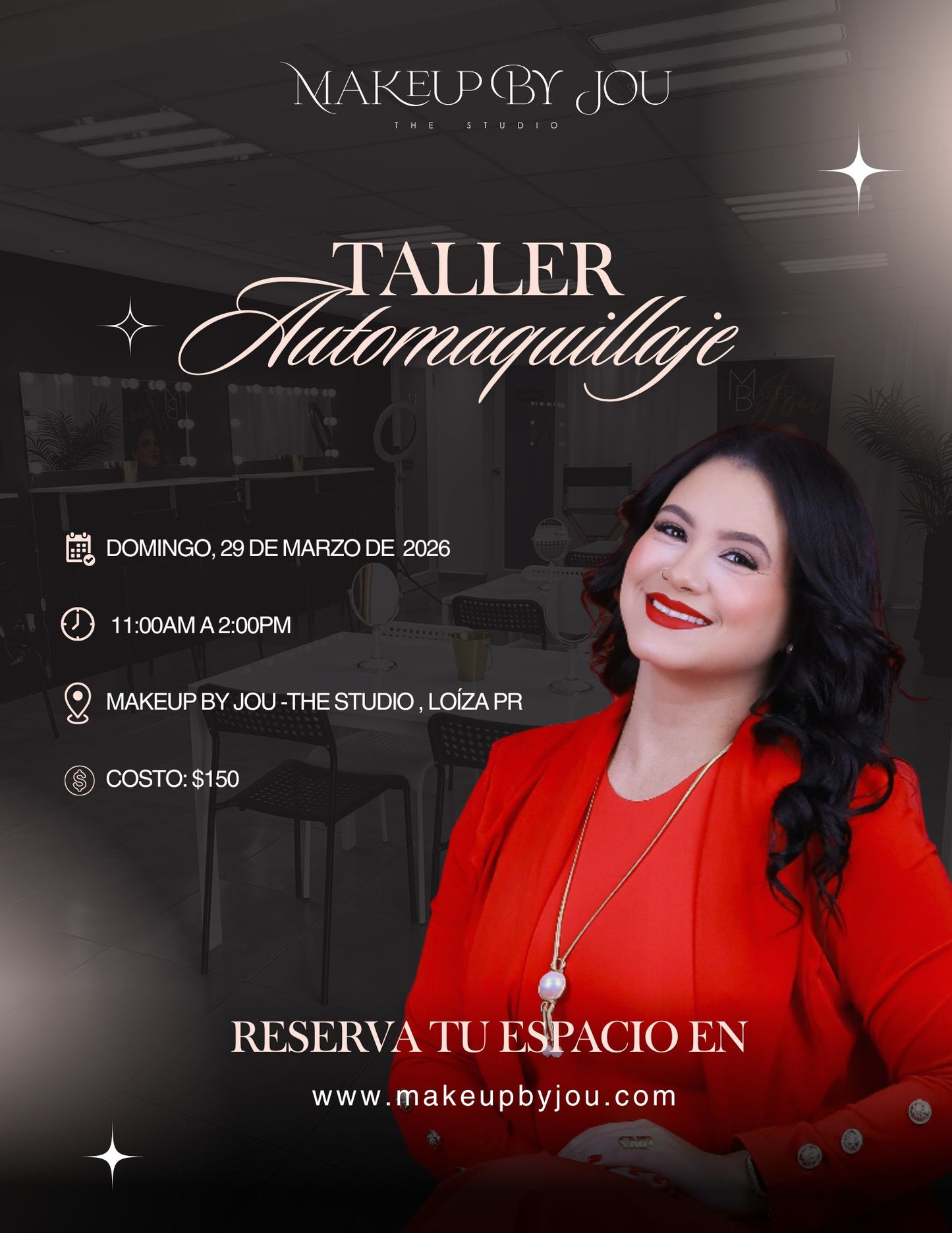 TALLER DE AUTOMAQUILLAJE (GRUPAL) 29/MARZO/26