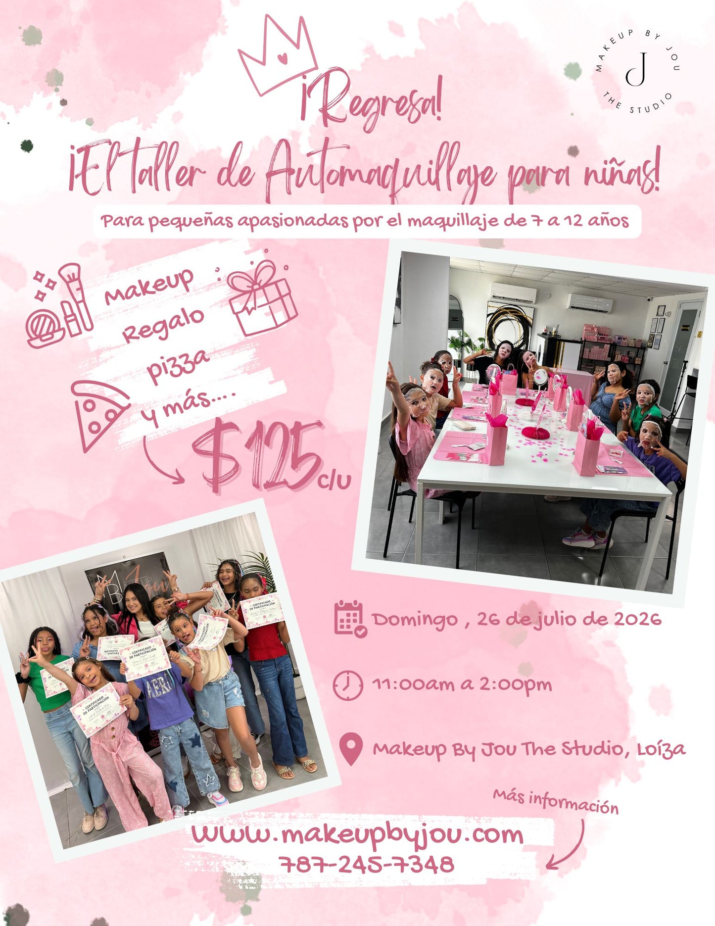 Taller de Automaquillaje para Niñas (7 a 12 años)